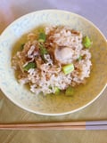 アスパラとホタテの炊き込みご飯