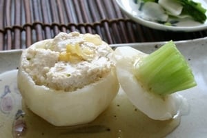カブの肉詰め蒸し