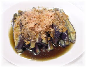 蒸しナスのゴマ風味