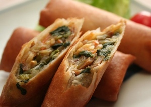 具だくさんの春巻き